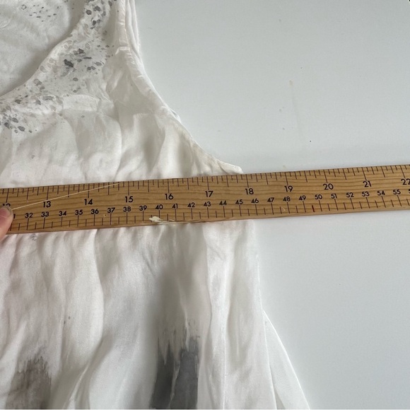 Elegant White and Gray Women's Top silk and cotton made in Italy - Picture 5 of 5